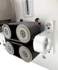 Heavy Duty Automatic Tube Cutter With Fast Stepper Motor And Dependable Belt Feed Cuts Pvc Silicone Heat Shrink Teflon Tubing showing precision belt feed system.
