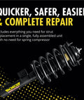 Quick Strut Assembly 139104 Suspension Strut And Coil Spring For Chevrolet Suburban And Avalanche SUVs against black background