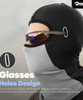 Side view of Ice Silk Cooling Balaclava Face Mask with sunglass fitting design, ideal for summer cycling and sun protection.