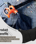Leaf Blower Shoulder Bag Replacement Compatible With Black And Decker BV3600 BV3800 BV5600 BV6000 LH4500 shown in use