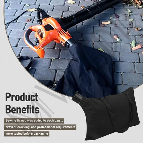 Leaf Blower Shoulder Bag Replacement Compatible With Black And Decker BV3600 BV3800 BV5600 BV6000 LH4500 shown in use