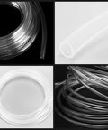 Slick Clear Pvc Vinyl Tubing Hose With Three Quarter Inch Inside Diameter And One Inch Outside Measuring Ten Feet Long Stays Super Bendy for fluid transfer