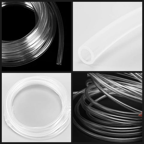 Slick Clear Pvc Vinyl Tubing Hose With Three Quarter Inch Inside Diameter And One Inch Outside Measuring Ten Feet Long Stays Super Bendy for fluid transfer