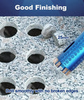 4 Inch Laser Welded Diamond Core Drill Bit for Granite Marble and Concrete shown creating clean holes in stone surface