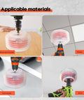 VUAOHIY 6-1/4 in hole saw with dust catcher for recessed can lights; bi-metal drill bit for wood, drywall, plastic, brick