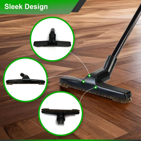 One Stop Universal Vacuum Floor Brush 10 Inch Wide With Soft Bristles For Non Scratch Cleaning On Hard Floors Low Profile Design