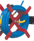 Side Winder Air Hose Reel With 10 Inch Large Reel And Built In Tool Hangers, 1 Quarter Inch NPT Brass Swivel Delivers Smooth Air Flow Up To 250 PSI