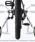 Training Wheels Set For 16 18 20 22 24 Inch Bikes With Steel Adjustable Bracket rear view showing extended bolts and nuts installed