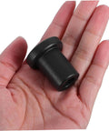 Close-up of a hand holding a component from 4 Pack Heavy Duty Carbon Steel Barn Door Track Clamps That Are Easy To Install Sliding Track Spacers