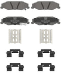 OEX732 Premium Ceramic Rear Disc Brake Pad Set For Chevy Corvette with components and accessories shown.