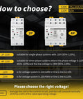 Dual Power Transfer Switch For UPS With Auto And Manual Modes No Fuss Setup Over Voltage And Under Voltage Protection Solar Ready DIN Rail Mount 2P 63A AC 110V Uninterruptible Power Supply Safety And Fast Source Switching, 2P and 4P options