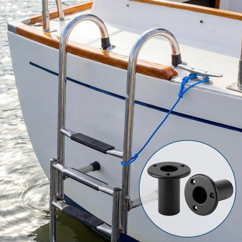 Four Pcs Folding Pontoon Ladder Insert Plugs For 1 Inch Tubes Removable Dock Mounting Hardware Boat Replacement Parts with ladder