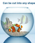 A Straight Up Fish Tank Divider Set That Slides Right In Without The Hassle Includes Tough Suction Cups And Lets You Cut It To Size For A Secure Custom Fit On Any Standard Aquarium Today in use in a round tank.