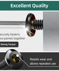 Heavy Duty M6 Socket Head Cap Screws 40mm Fully Threaded 304 Stainless Steel Black Zinc Plated securing two panels together.