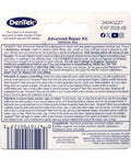 Back view of Temparin Max Advanced Dental Repair Kit packaging with instructions for temporary teeth repairs and fillings.
