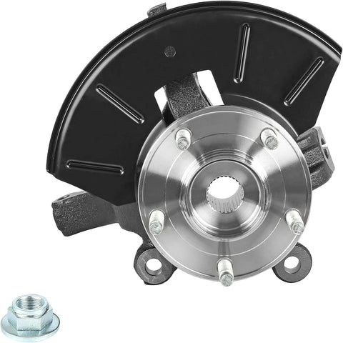 Left Front Complete Wheel Hub Bearing Steering Knuckle Assembly Fits Ford Escape Mercury Mariner And Mazda Tribute 2005 2012 2005 2011 2008 2011 Includes Steering Knuckle Hub Bearing Backing Plate And Axle Nut OEM 69 Drop In Ready To Roll