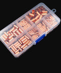 250 Piece Wire Ferrule Kit With Seven Size Copper Crimp Connectors Non Insulated Electrical Butt Terminals Assorted Set