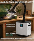 Heavy Duty Laser Welding Fume Extractor Featuring Badass H13 HEPA Filters And Deep Carbon Scrubbing for smoke removal.