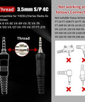 G Shape Earpiece Walkie Talkie Mic Headset connector compatibility guide showing correct and incorrect plug types