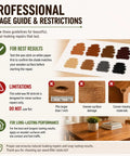 Professional usage guide image for 9 Color Wood Filler Sticks And Repair Crayons For Furniture And Floors No Sweat Go To Scratch Fix Kit.
