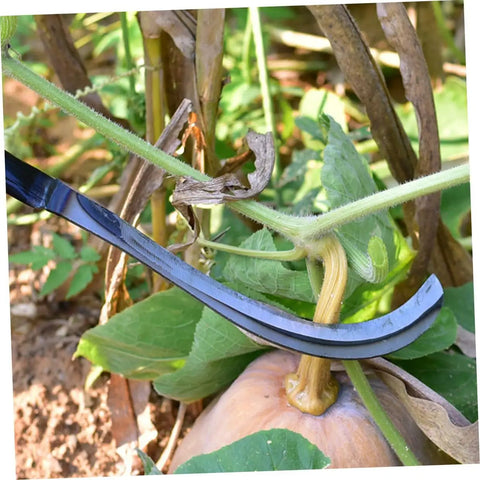 Two Pack Manganese Weeding Sickle Tool Set Durable Handheld Cutter For Efficient Harvesting And Gardening With Comfortable Non Slip Grip