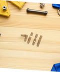 Brass Cylindrical Barrel Hinges For Concealed Jewelry Boxes And Cabinets, Invisible Hidden Hinges on wooden background