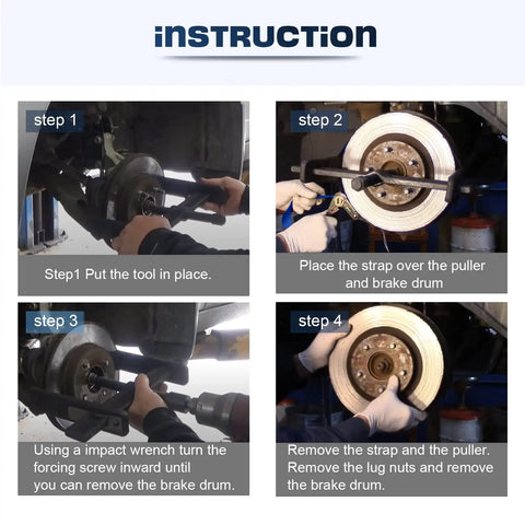 Beefy Heavy Duty Brake Drum And Rotor Puller For Removing Brake Drums Rotors Drive Wheels Gears Flywheels And Pulleys With Hardened Steel Construction And Reinforced Arms For Smooth Damage Free Time Saving Vehicle Repairs. Step-by-step brake drum removal instructions