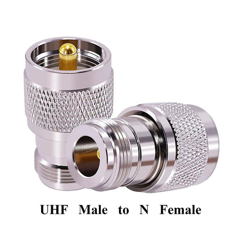 2 Pack UHF PL259 Male To N Female Straight Coax Adapter RF Coaxial Connector For CB Ham Radio Walkie Talkie WiFi Antenna