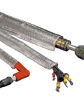 Aluminized Heat Sheath Sleeving With Half Inch Inner Diameter Three Feet Long, Heavy Duty High Temp Heat And Abrasion Shield visible