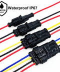 Waterproof 16 AWG Wire Connectors Kit For Auto Electrical Systems With Quick Disconnect Pins 1 To 4 Pin Sets 26 Total Kits