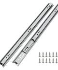 16 Inch Heavy Duty Drawer Slides Side Mount For Cabinets And Dressers, 100 Lb Capacity, 2 Pairs, with mounting screws