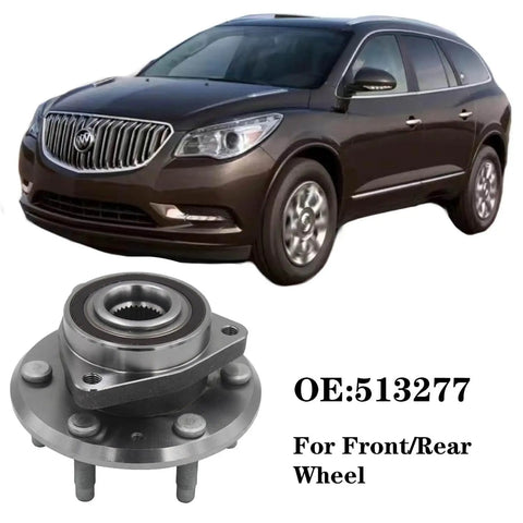 Front and rear wheel bearing and hub assembly 6 lug with ABS fit for Buick Enclave 2008 2017 OE grade replacement