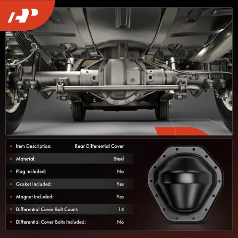 10.5 Ring Gear Rear Differential Cover With Gasket And Magnet For Chevy Silverado 2500 1999 2004 Silverado 2500HD 2001 2009