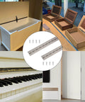 24 Inch Stainless Steel Continuous Hinge Two Pieces Heavy Duty Piano Hinges With Holes for cabinets, storage boxes, and pianos