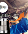 Two Pack Stainless Steel Exhaust Adapter Reducer Kit From 2.5 Inch ID To 3 Inch OD With Clamps shown during installation on vehicle