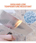 Testing Butyl Tape Waterproof Sealing Tape With Aluminum Foil For RV Roofs, Windows, Pipes And Boats with flame exposure