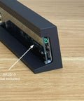 Top Shelf Angled Stand For AK2515 Audio Spectrum Analyzer showing side view with ports accessible and sturdy base.