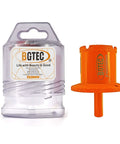BGTEC diamond core drill bit, 40x60mm triangle shank; orange bit beside clear plastic case