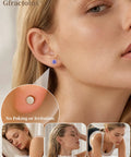 Zero Irritation G23 Titanium Flatback Earrings With Dazzling Cubic Zirconia Studs For Sensitive Ears And Fresh Piercings profile view.