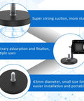 Heavy Duty Rubber Coated Magnets 1.69 Inch Diameter Mounting Studs 12 Pack For Rock Light Bars Cameras Cabinets Whiteboards And More Anti Scratch Strong Hold Versatile Mounting Gear shown in use and features highlighted.