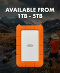 Rugged Mini 4TB 2.5 Inch Portable External Hard Drive For PC Mac iPad iPhone With Password Protection, outdoor background