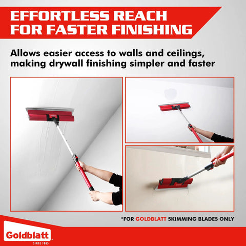 Drywall Skimming Blade Handle Adapter With Quick Release Design and Pro Grade Multi Angle Adjustment for ceilings and walls