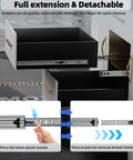Beefy Heavy Duty 16 Inch Drawer Slides, 300 Lb Load Capacity, installed in cabinet showing full extension and detachment feature.