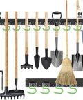 Built Tough 64 Inch Adjustable Wall Mounted Storage System With Four Rails Up To 64 Inches Heavy Duty ABS Material Tool Organizer