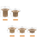 Shop Staple Flanged Sleeve Bearing Assortment Kit 15 Pcs Self Lubricating Bronze Bushings showing dimensions and sizes of bushings.