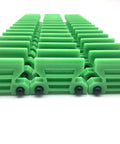 Space Saving 42 Wrench Organizer Set With Infinitely Adjustable Dividers For Upright Or Flat Wrench Storage Also Holds Screwdrivers Pliers Extensions And More Tools In A Durable Green Finish, showing green dividers aligned.