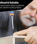 Man using Heavy Duty Tough As Nails Black Oxide Modified Truss Head Wood Screws Set 100 Pack With Three Sizes One Half Inch
