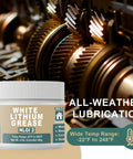 White Lithium Based Grease For Garage Door Tracks, Hinges And Sliding Mechanisms, Bearings And Gears Lubricant For Automotive, Marine