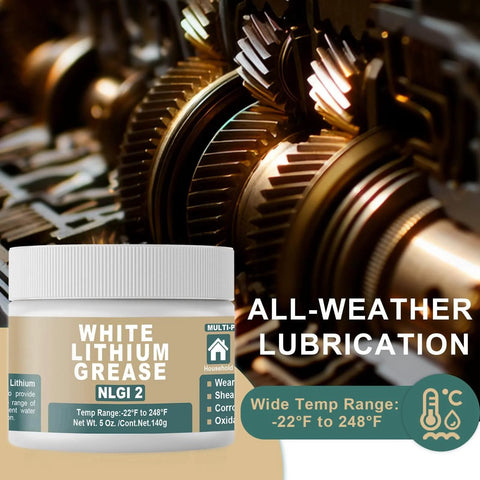 White Lithium Based Grease For Garage Door Tracks, Hinges And Sliding Mechanisms, Bearings And Gears Lubricant For Automotive, Marine