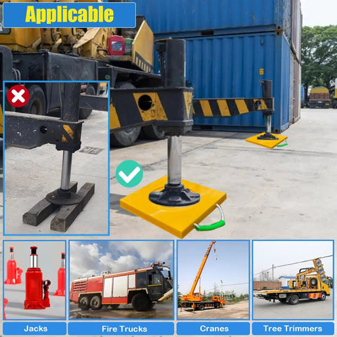 Rock Solid Outrigger Pads For Cranes And Boom Lifts Heavy Duty Camper Leveling Blocks Anti Slip Stabilizer Mats Keep Your Rig Planted No Sinking Nonsense Stackable Landing Pads For Fire Trucks And Tree Crews 6 Piece Kit